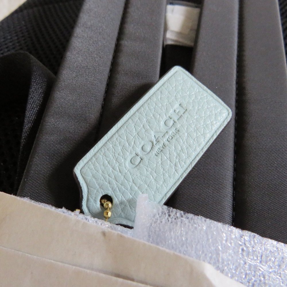 Coach Colorblock Court Backpack (Green/Light Teal) - Picture 5 of 6